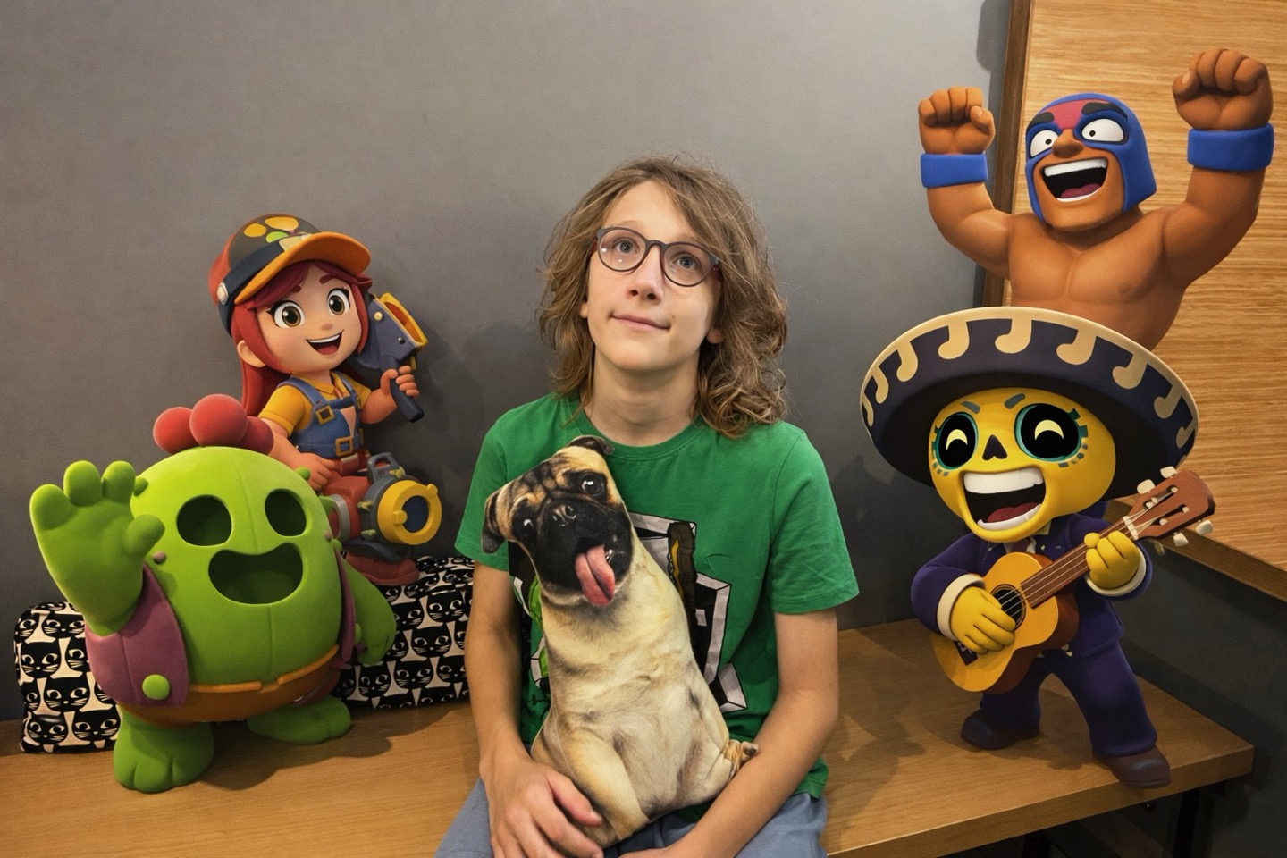 Марк с персонажами Brawl Stars