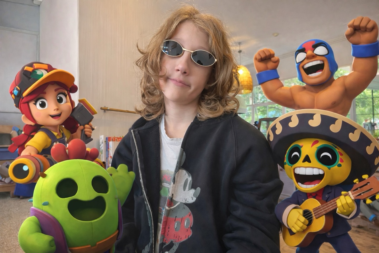 Марк с персонажами Brawl Stars, второй кадр