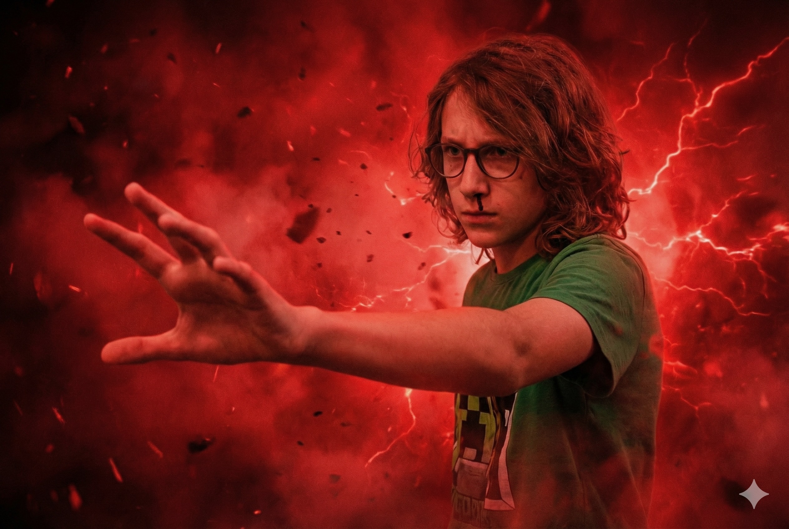 Марк на красном фоне